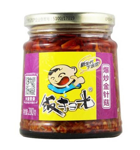 饭扫光爆炒金针菇