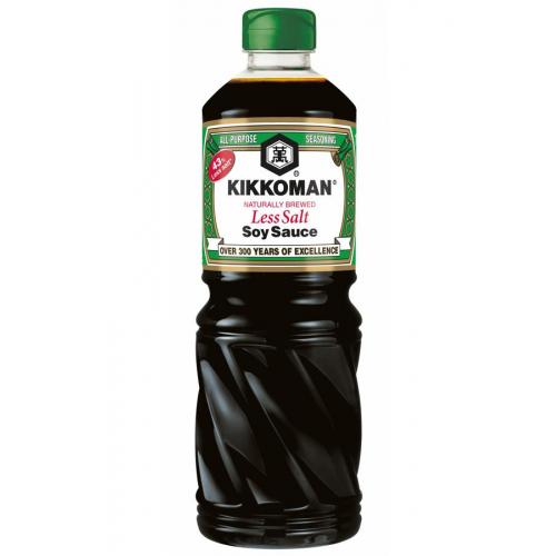 KIKKOMAN SOY SAUCE LESS SALT 1LTR