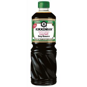 KIKKOMAN SOY SAUCE LESS SALT 1LTR