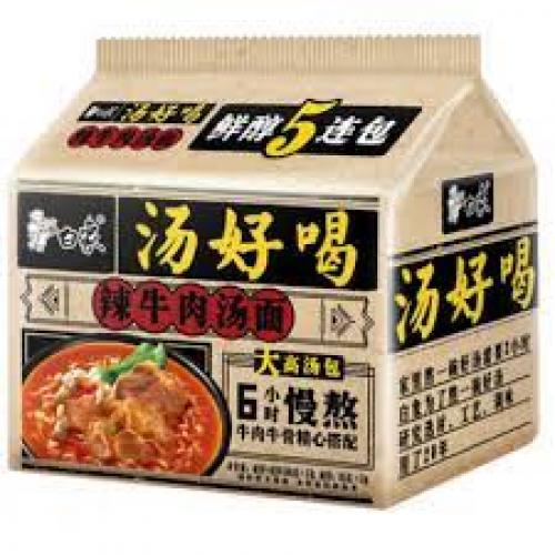 白象辣牛肉汤面5连包