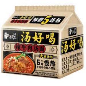 白象辣牛肉汤面5连包