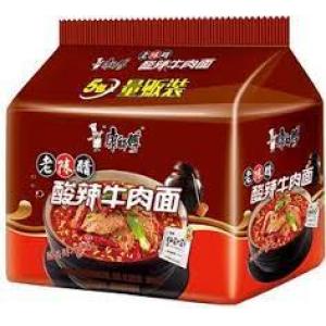 康师傅酸辣牛肉面5连包