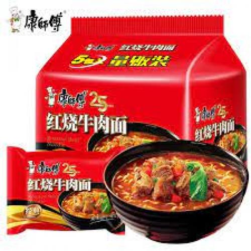 康师傅红烧牛肉面5连包