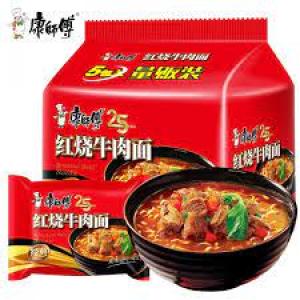 康师傅红烧牛肉面5连包